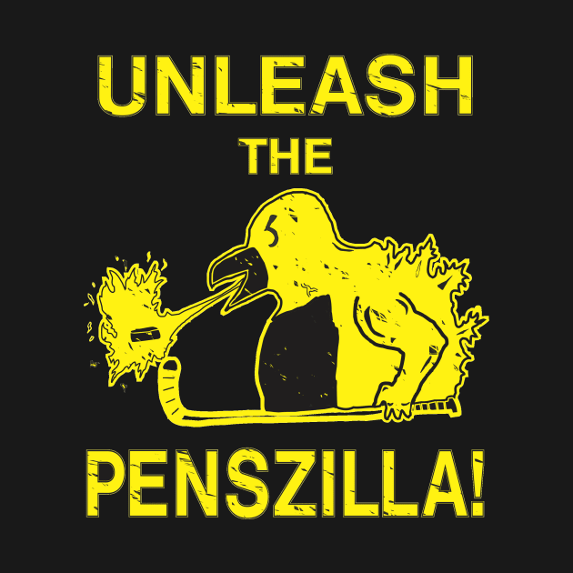 Penszilla Penguins hockey shirt by CrazyCreature