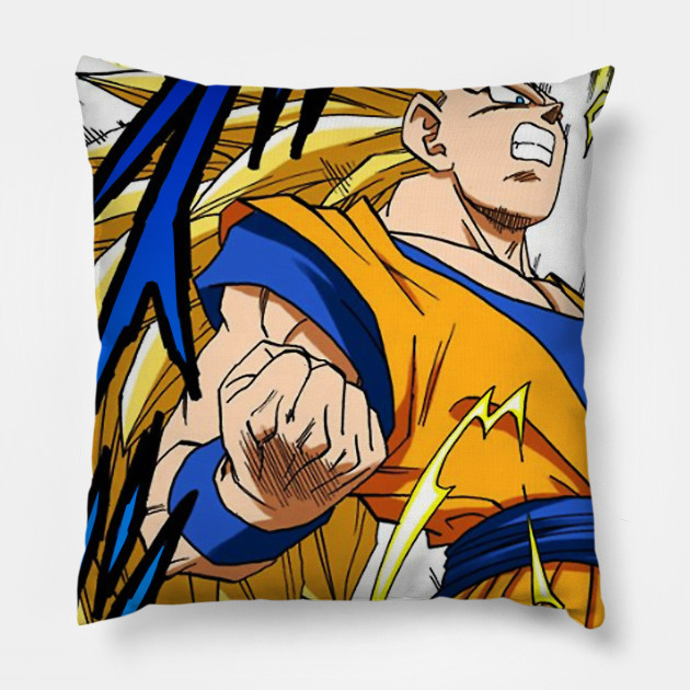 Goku Super Saiyan 3 Manga Goku Pillow Teepublic