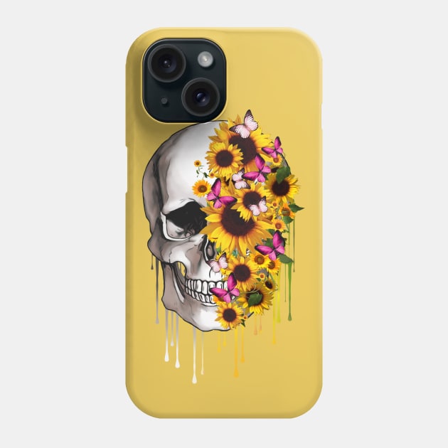 Floral Skull 19 Phone Case by Collagedream