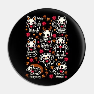 Autumn skeletons Pin