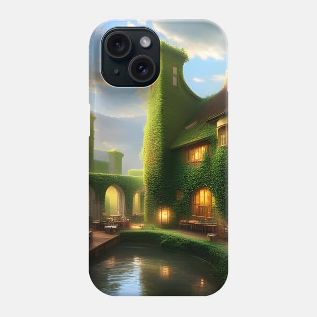 Cafe in Vines Phone Case by SmartPufferFish