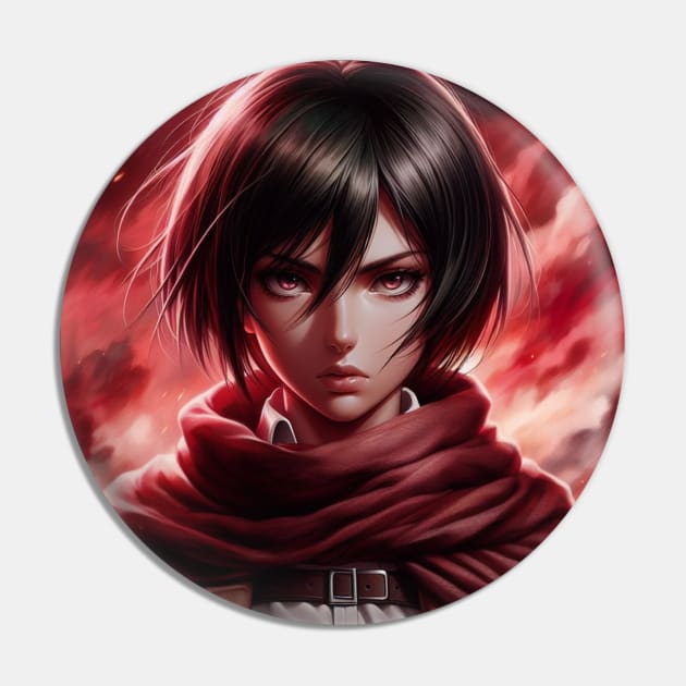 Mikasa Ackerman Pin by AnimeArtisan