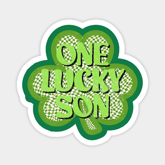 Fortunate Lad: One Lucky Son Clover Magnet by zsay