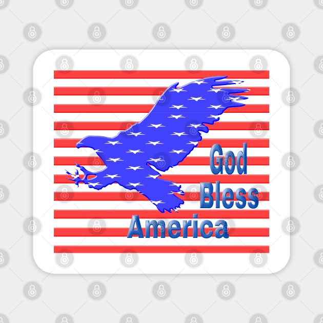 Red White and Blue Patriotic Decoration - Magnet by YayYolly