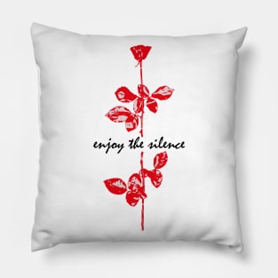 Enjoy The Silence - Red & Black Pillow