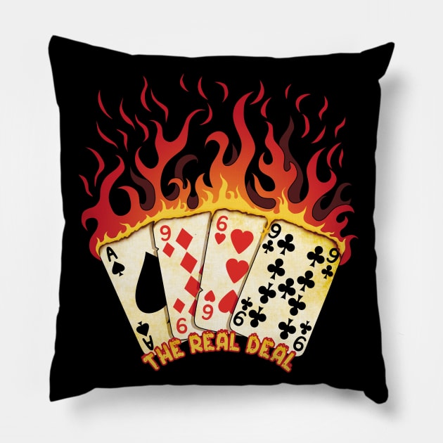 1969 birthday burning cards Pillow by TMBTM