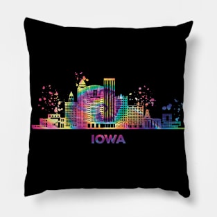 Iowans Skyline Cityscape Iowa Pillow