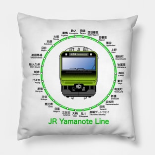 JR Yamanote Line Train and Stations Pillow