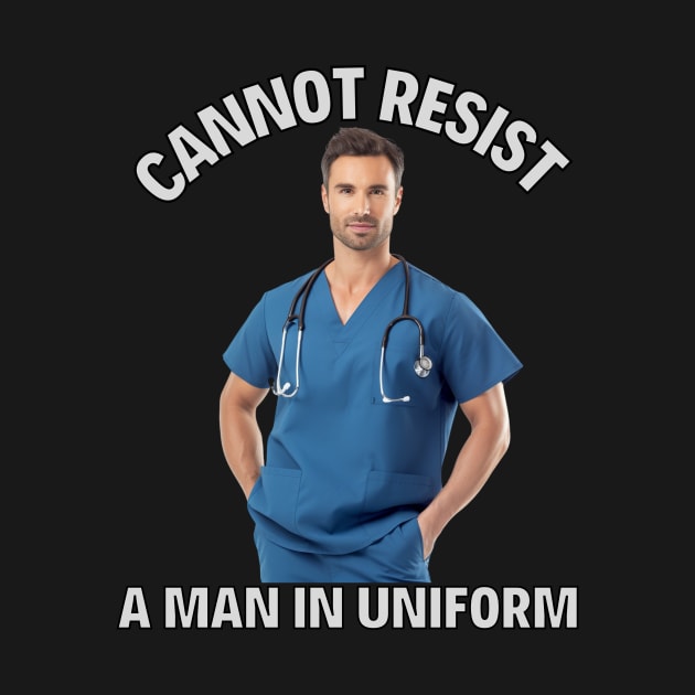 Man in Uniform Scrubs by WearablePSA