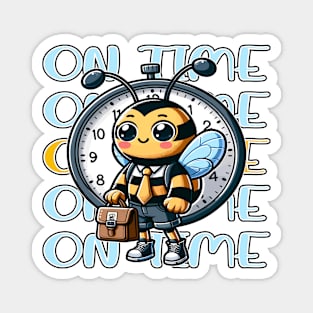 On Time Every Time, Punctual Bee with Stopwatch Magnet