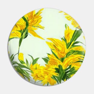 Sunflower Painted Pin