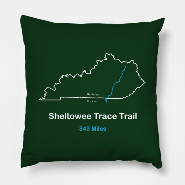 Sheltowee Trace National Recreation Trail Pillow by numpdog