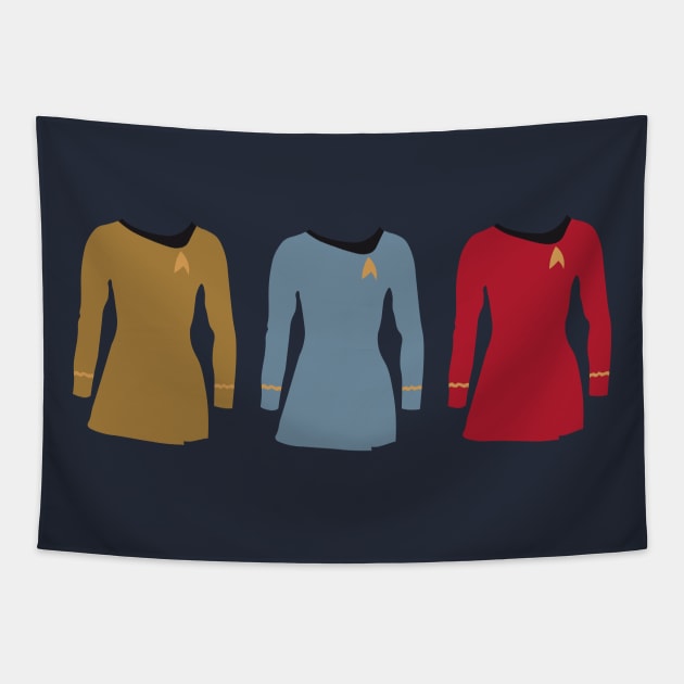 Star Trek Dress Colours Tapestry by AquaMockingbird