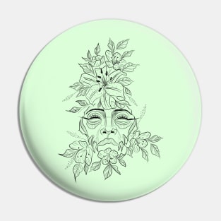 Botanical Dead Face Pin