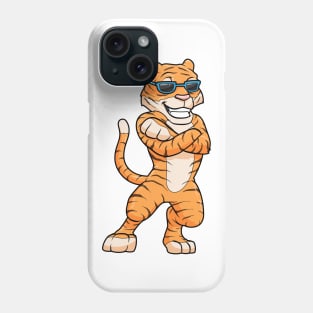 Cool tiger with sunglasses Phone Case