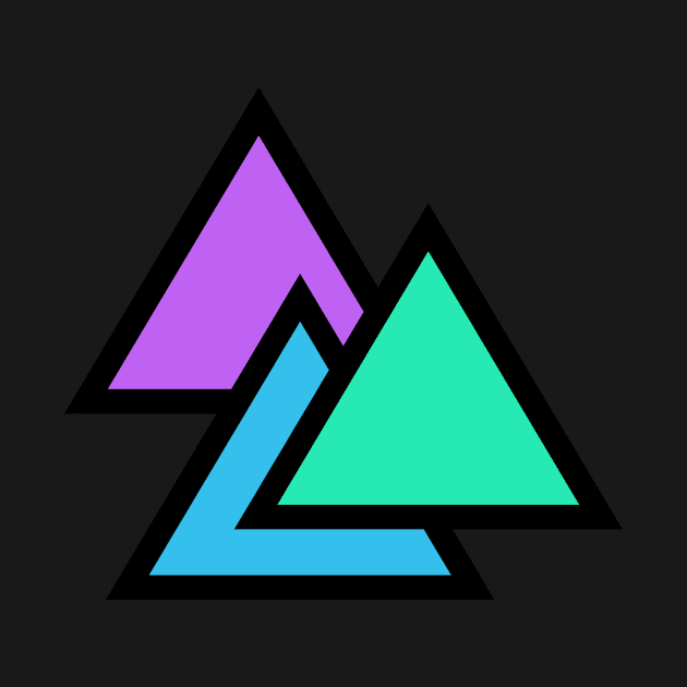 Retro 90s Aesthetic Vaporwave Triangles by MeatMan