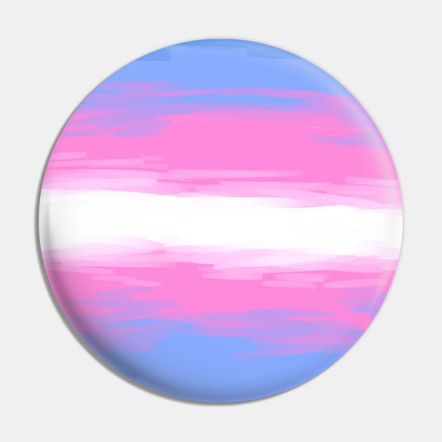 Painted Transgender Pride Flag Pin by RiverKai