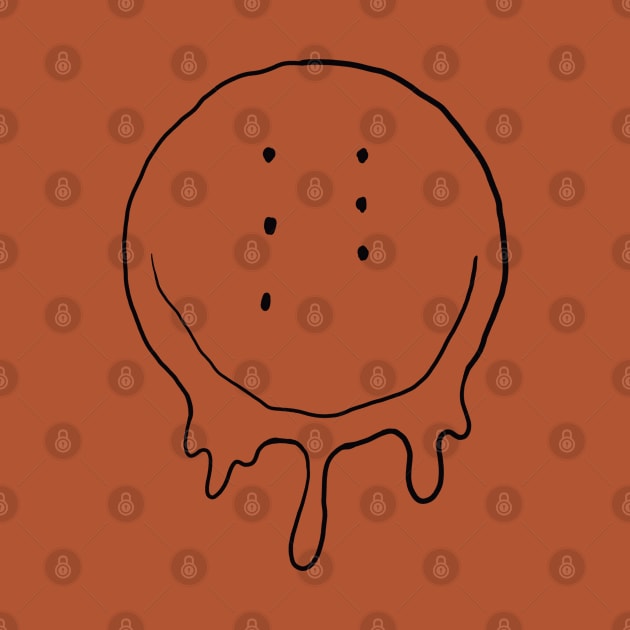 Drippy Six-Eyed Smiley Face, Medium by Niemand