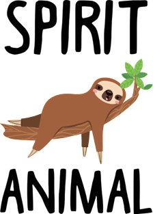 Sloth Is My Spirit Animal. Funny Sloth Shirt. Magnet