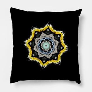 Dotted Yellow Circle Pillow