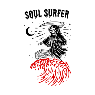 Soul Surfer Funny Grim Reaper Edit T-Shirt