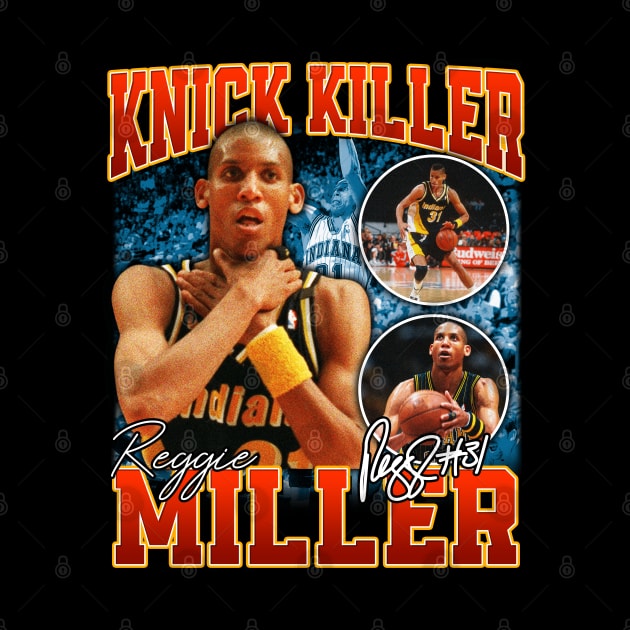 Reggie Miller Choke Sign Basketball Legend Signature Vintage Retro 80s 90s Bootleg Rap Style by CarDE