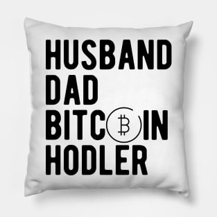 Husband Dad Bitcoin Hodler Pillow