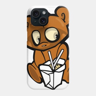 Bear eating chinese food Phone Case