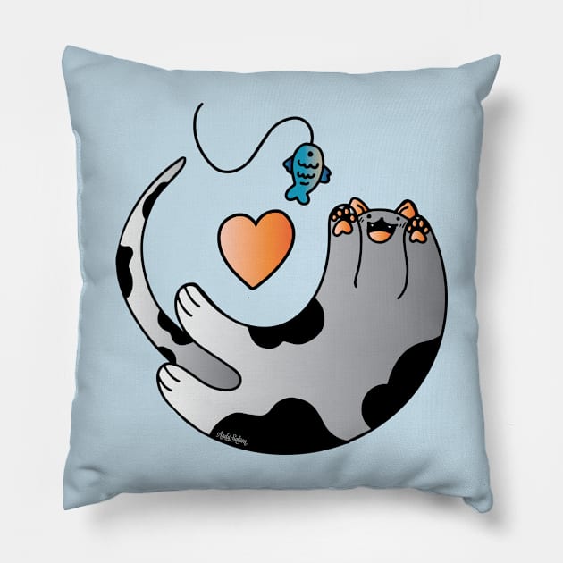 Jump Cat! Pillow by AndySaljim