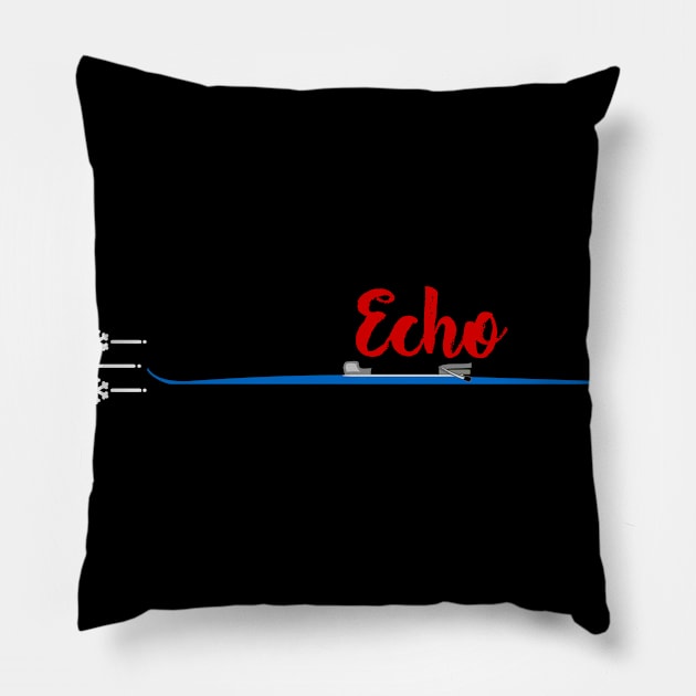 Ski Echo, United States Pillow by ArtDesignDE