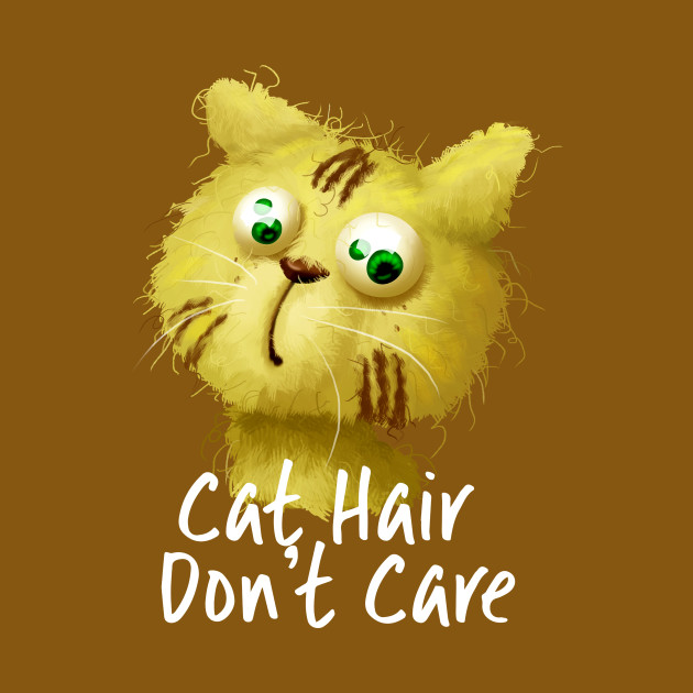 Cat Hair Don T Care Cat Pillow Teepublic