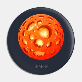 Orange Planet Pin