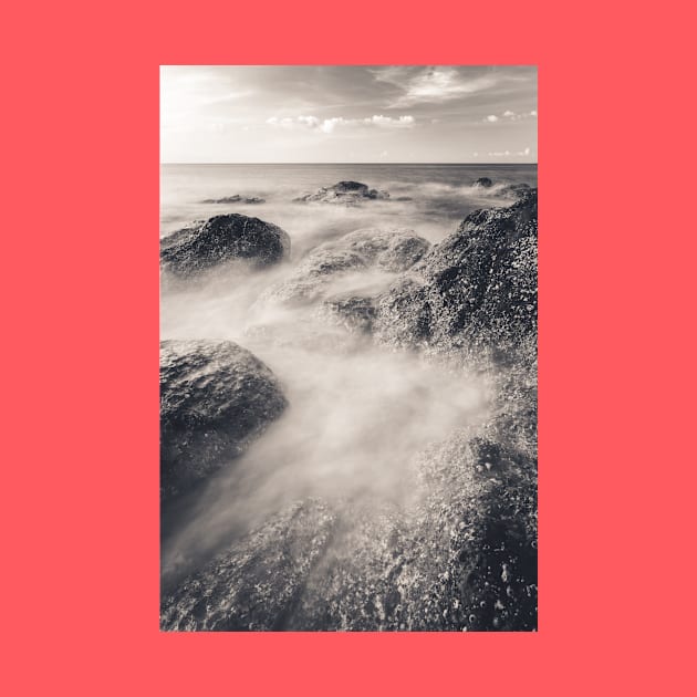 Waves and rocks long exposure by Juhku