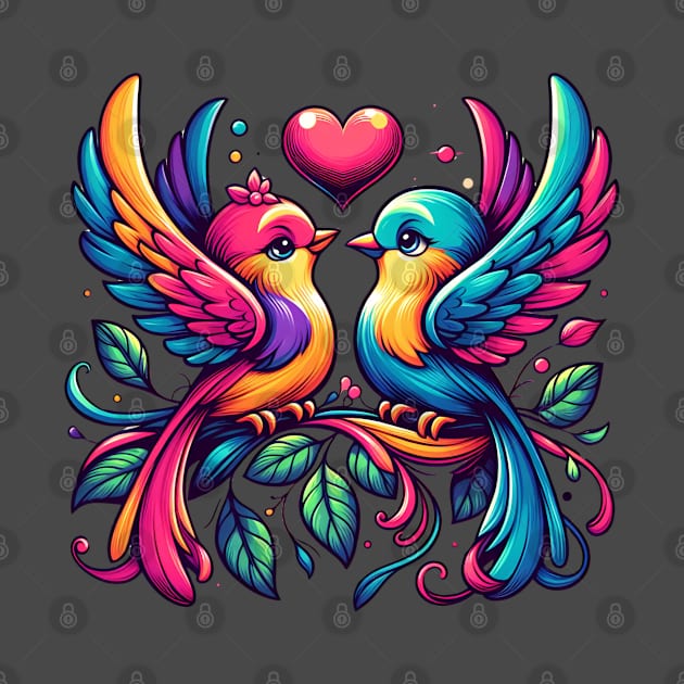 Whimsical Love Birds by Annabelhut