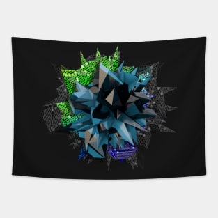 Displacement Abstract Flower Tapestry