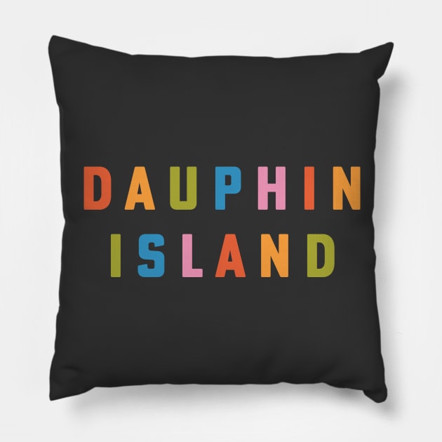 Dauphin Island Alabama Beach Mobile Bay Gulf of Mexico Pillow by PodDesignShop