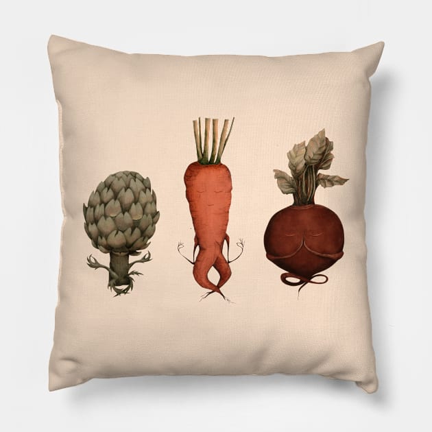 veggie yoga Pillow by KindSpirits