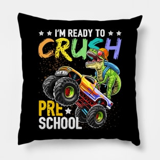 Crush Preschool Dinosaur Monster Truck Back to School Pillow