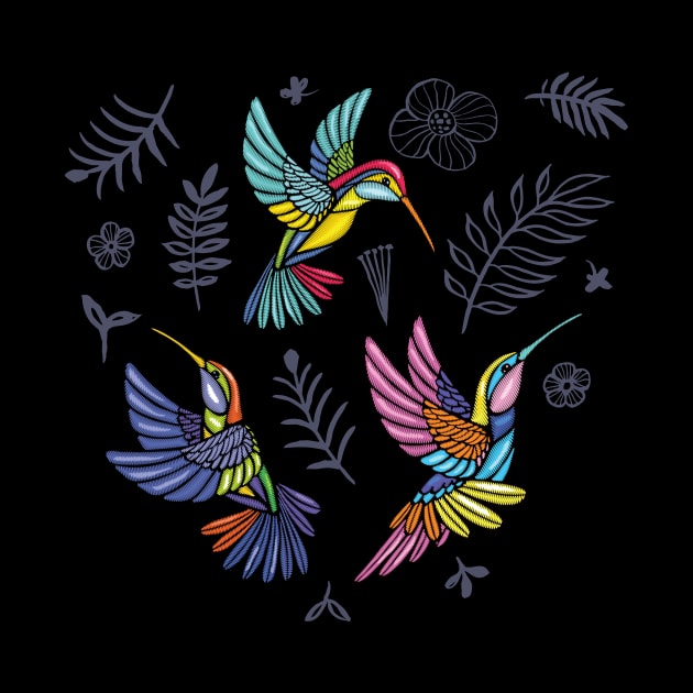 Colourful Hummingbirds, Sweet and Elegant Style by BG Creative