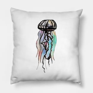 Watercolor Jellyfish Pillow