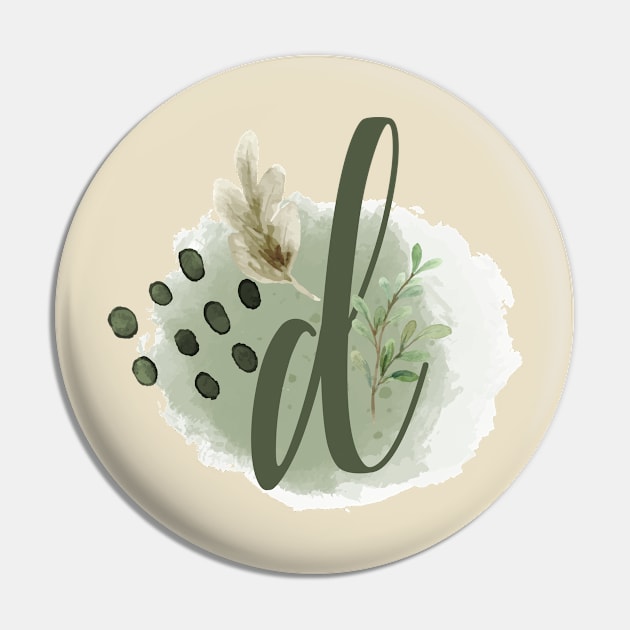 D Floral Letter Capital letter D | Monogramer D | Monogram Pin by A Floral Letter Capital letter A | Monogram, Sticker