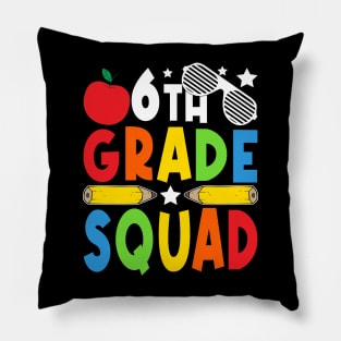 6th Grade Squad Teachers Boys Girls Funny Back To School Pillow