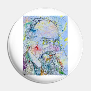 ERIK SATIE watercolor portrait Pin