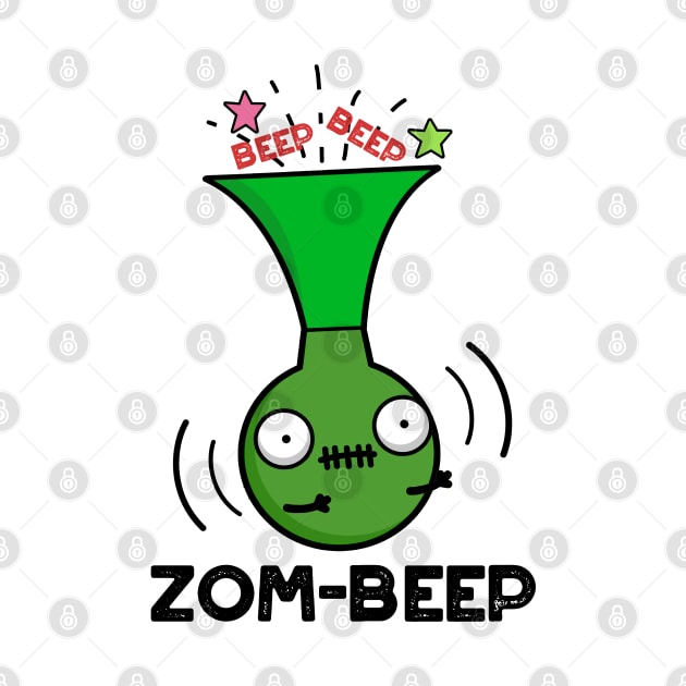 Zom-beep Cute Halloween Zombie Honker Pun by punnybone