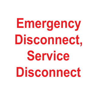 Emergency Disconnect, Service Disconnect Label T-Shirt