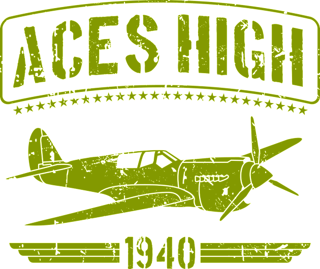 Aces High 1940 art Kids T-Shirt by Drumsartco