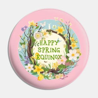 Happy Spring Equinox Pin