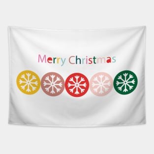 Colorful Merry Christmas Tapestry