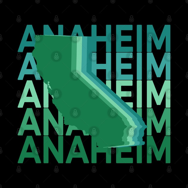 Anaheim California Green Repeat by easytees