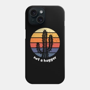 Cactus 'Not a Hugger' Retro Style Phone Case